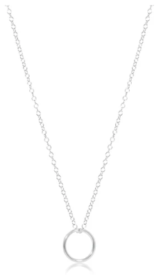 16&quot; Necklace Sterling - Halo Sterling Charm