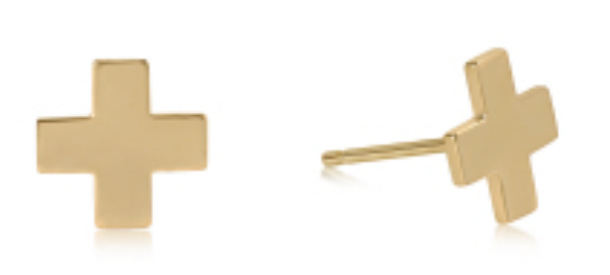 Signature Cross Stud - Gold