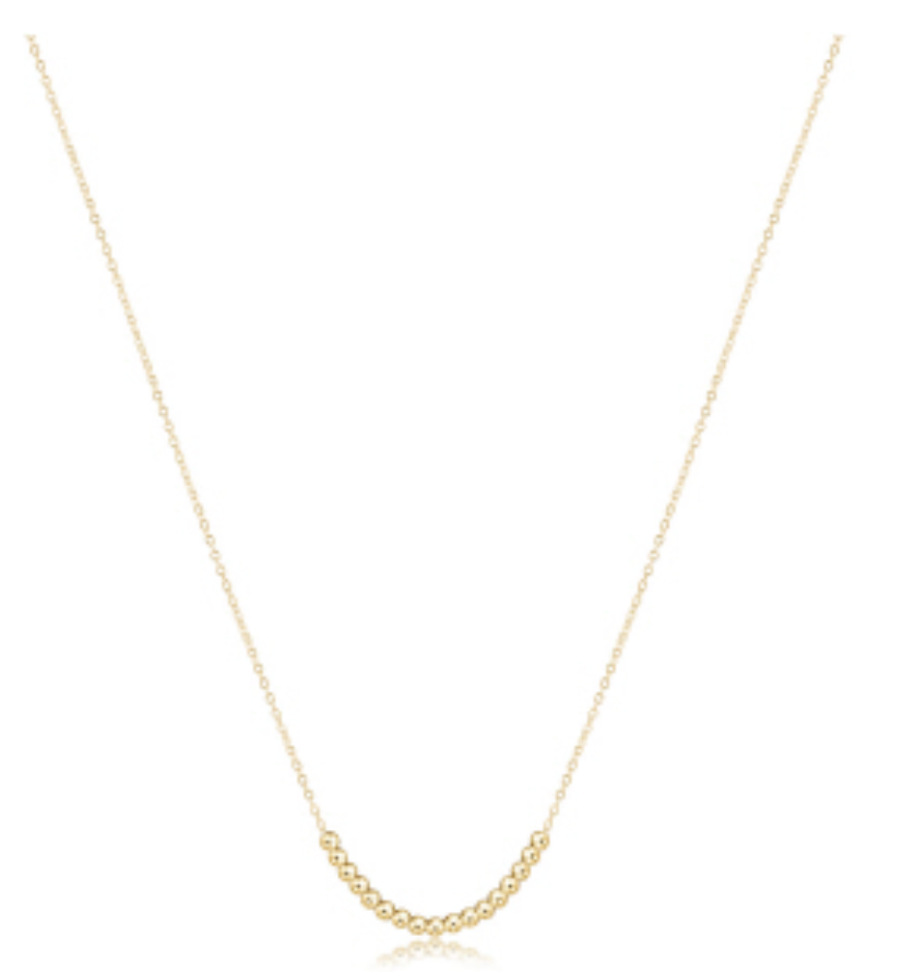 16&quot; Necklace Gold - Classic Beaded Bliss - 2.5mm Gold
