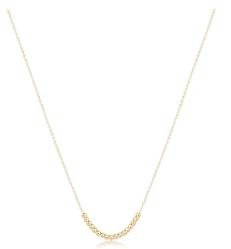 16&quot; Necklace Gold - Classic Beaded Bliss - 2.5mm Gold