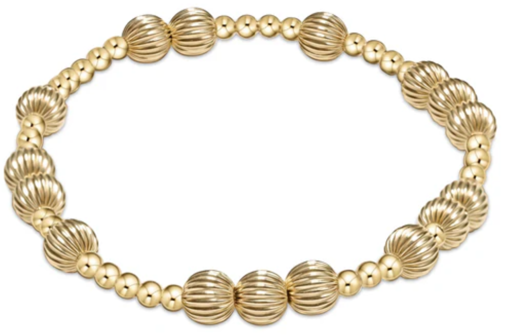Extends - Hope Unwritten Dignity 6mm Bead Bracelet - Gold