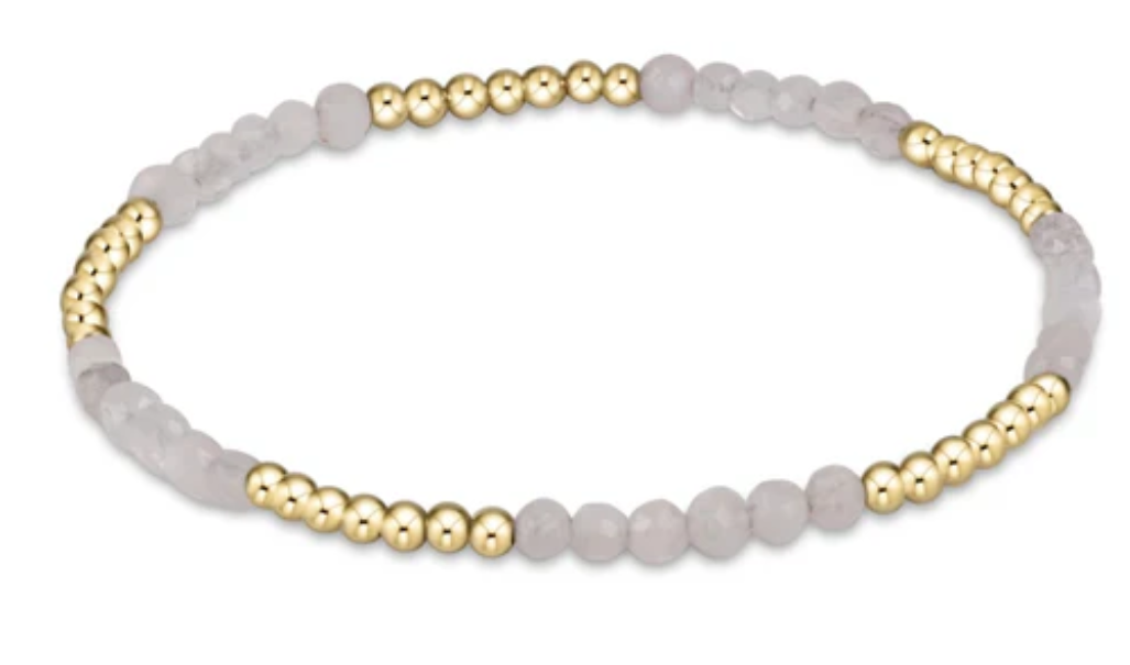 Blissful Pattern 2.5mm Bead Bracelet - Moonstone