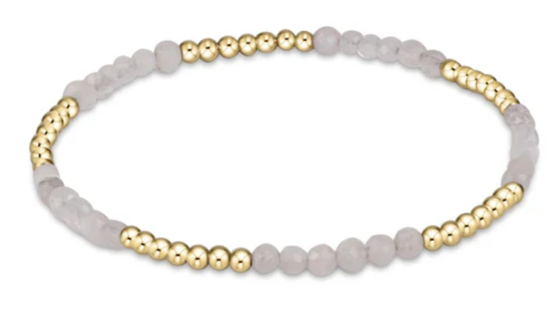 Blissful Pattern 2.5mm Bead Bracelet - Moonstone