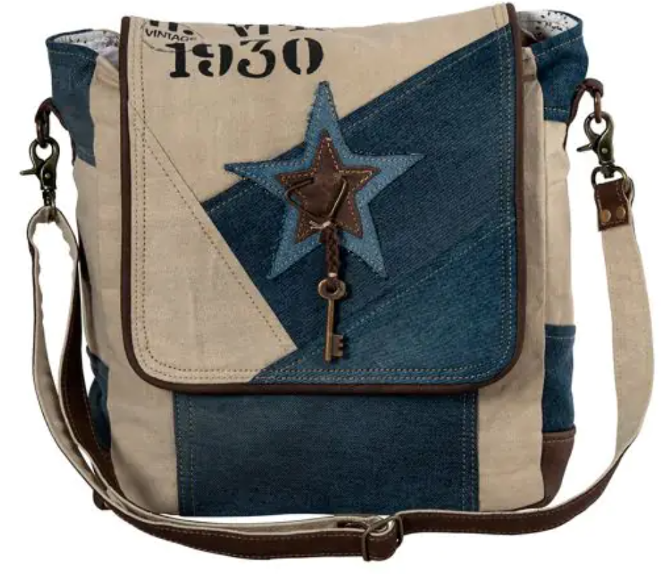 Blue Star Key Shoulder Bag