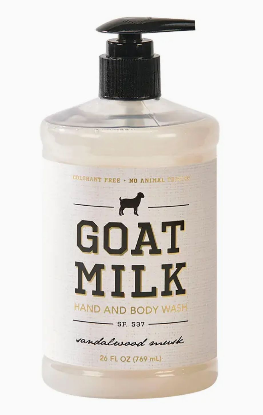 Goat Milk Hand and Body Wash Sandalwood Musk