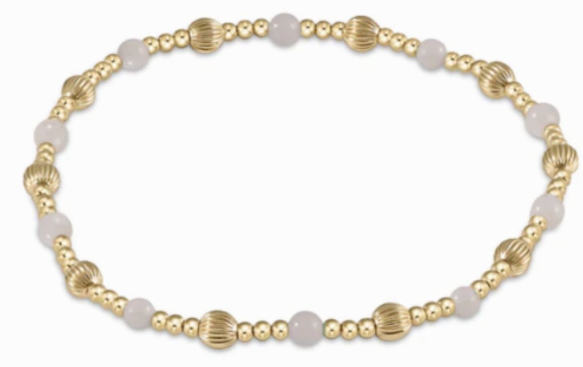 Dignity Sincerity Gemstone 4mm Bead Bracelet - Moonstone