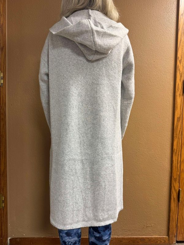 Hooded Brushed Melange Hacci Sweater