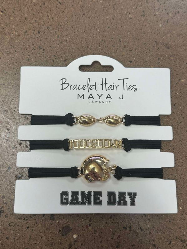 Maya J Bracelet Hair Ties- Gameday Gold