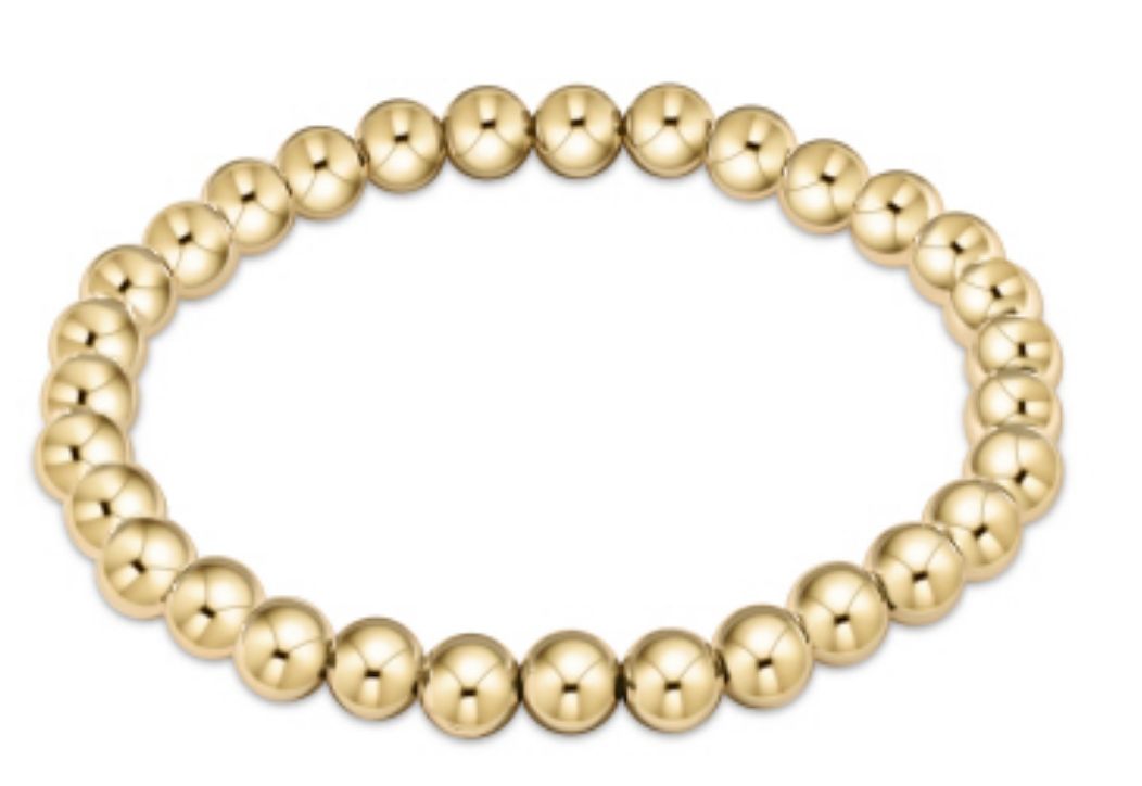 Classic Gold 6mm Bead Bracelet