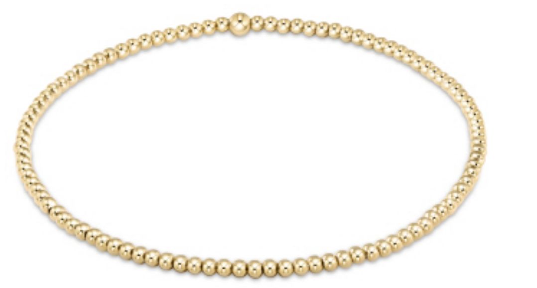 Classic Gold 2mm Bead Bracelet