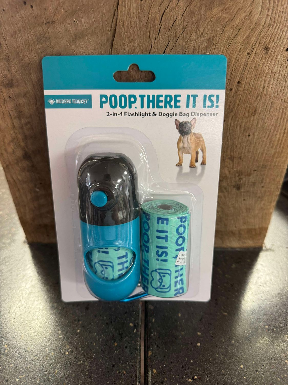 2-in-1 Flashlight &amp; Doggie Bag Dispenser, Color: Blue