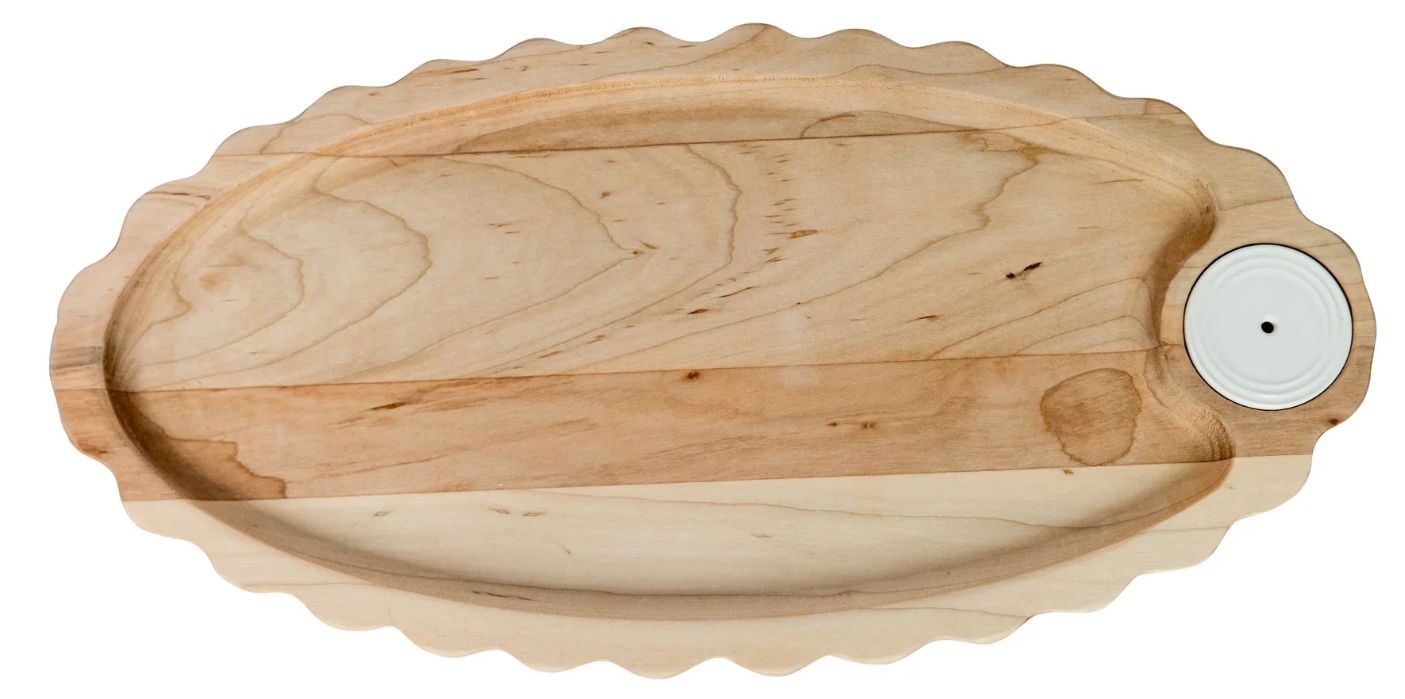 B4 Scalloped Anniversary Tray- Maple