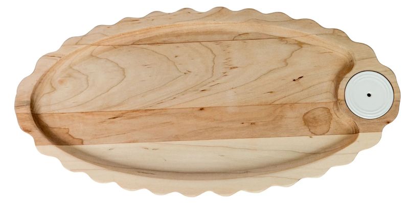 B4 Scalloped Anniversary Tray- Maple