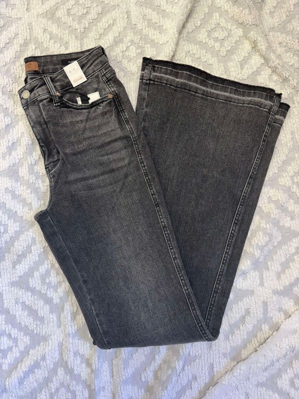 MR TC Washed Gray Release Hem Flare (88880)