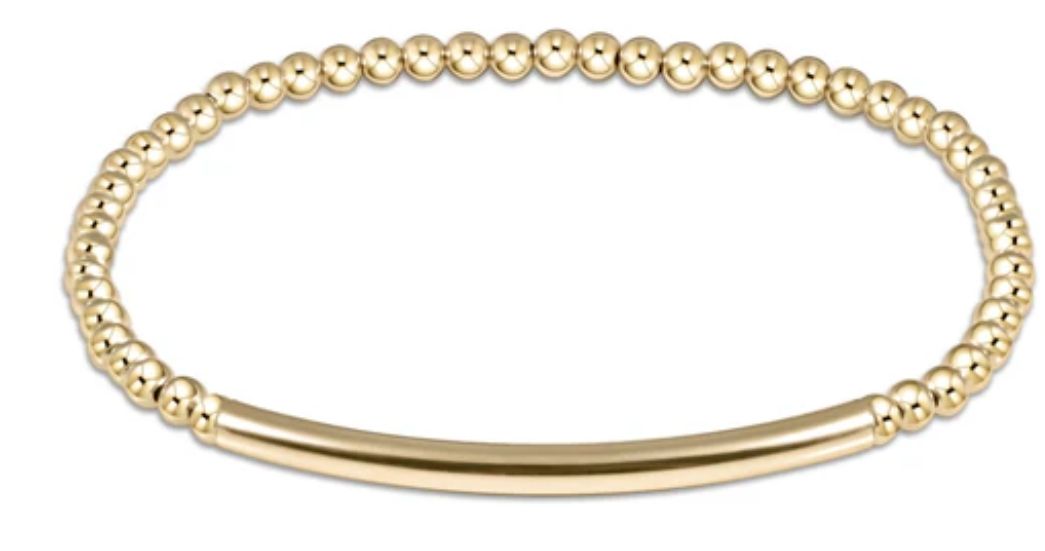 Classic Gold 3mm Bead Bracelet - Bliss Bar Smooth