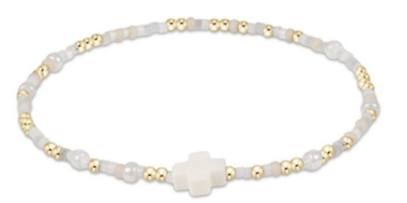 Hope Unwritten Signature Cross Bracelet - Call Me On My Shellphone