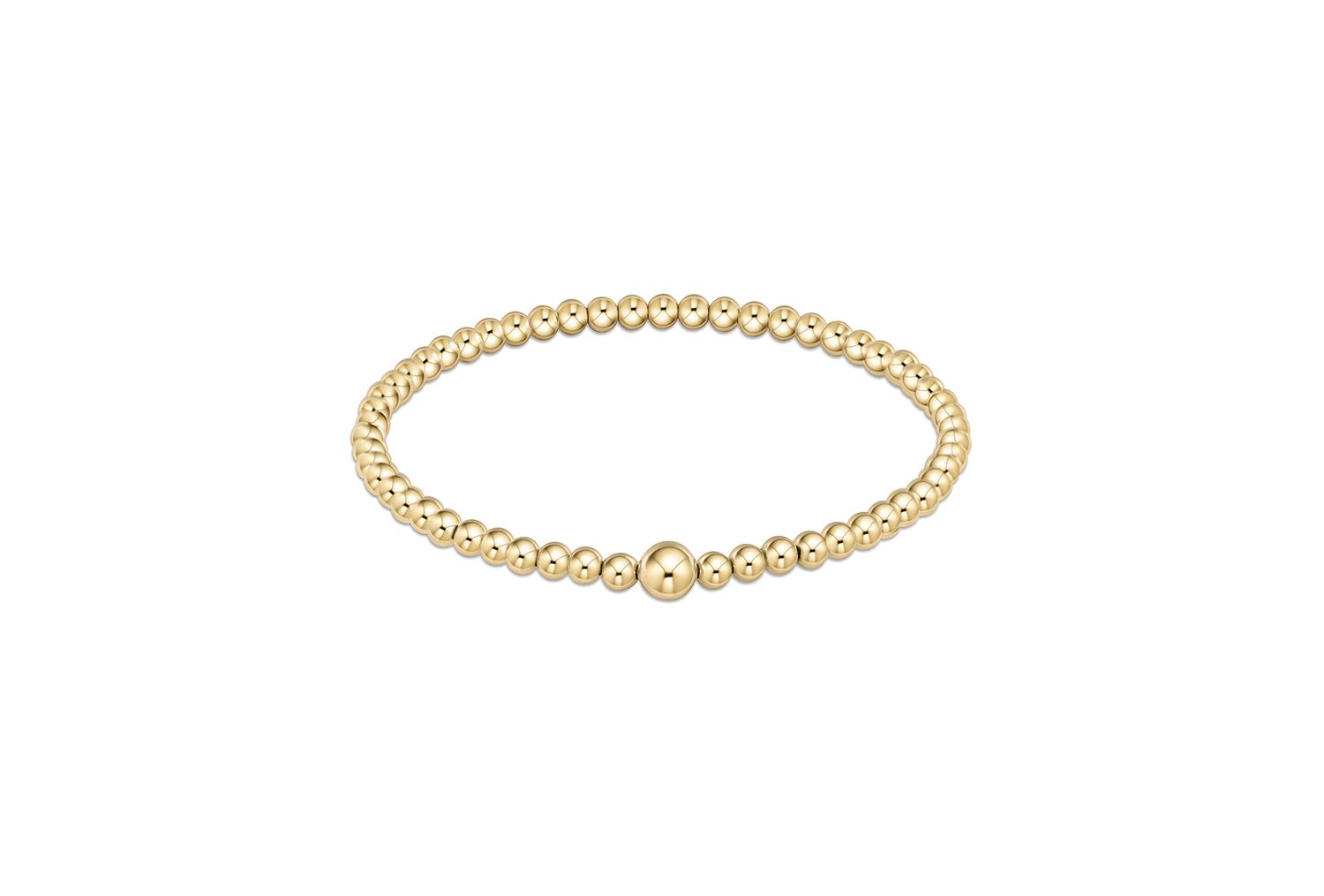 Classic Gold 4mm Bead Bangle