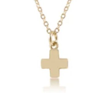 16&quot; Necklace Gold - Signature Cross Small Gold