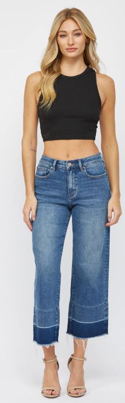 High Rise Stretch Straight Crop (MDP-T3031)