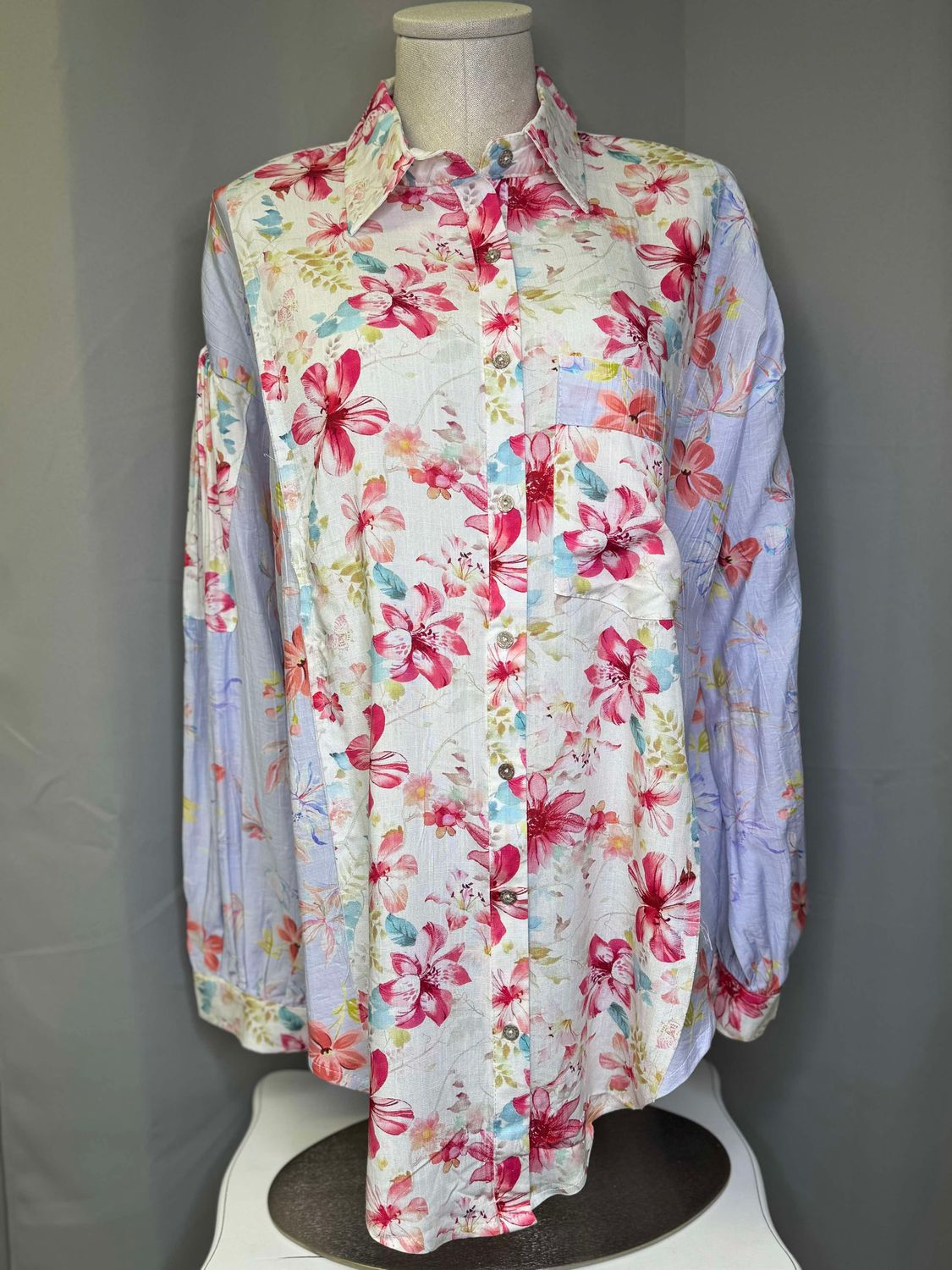 Oversize LS Woven Button-down Shirt