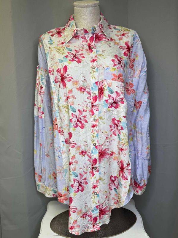 Oversize LS Woven Button-down Shirt