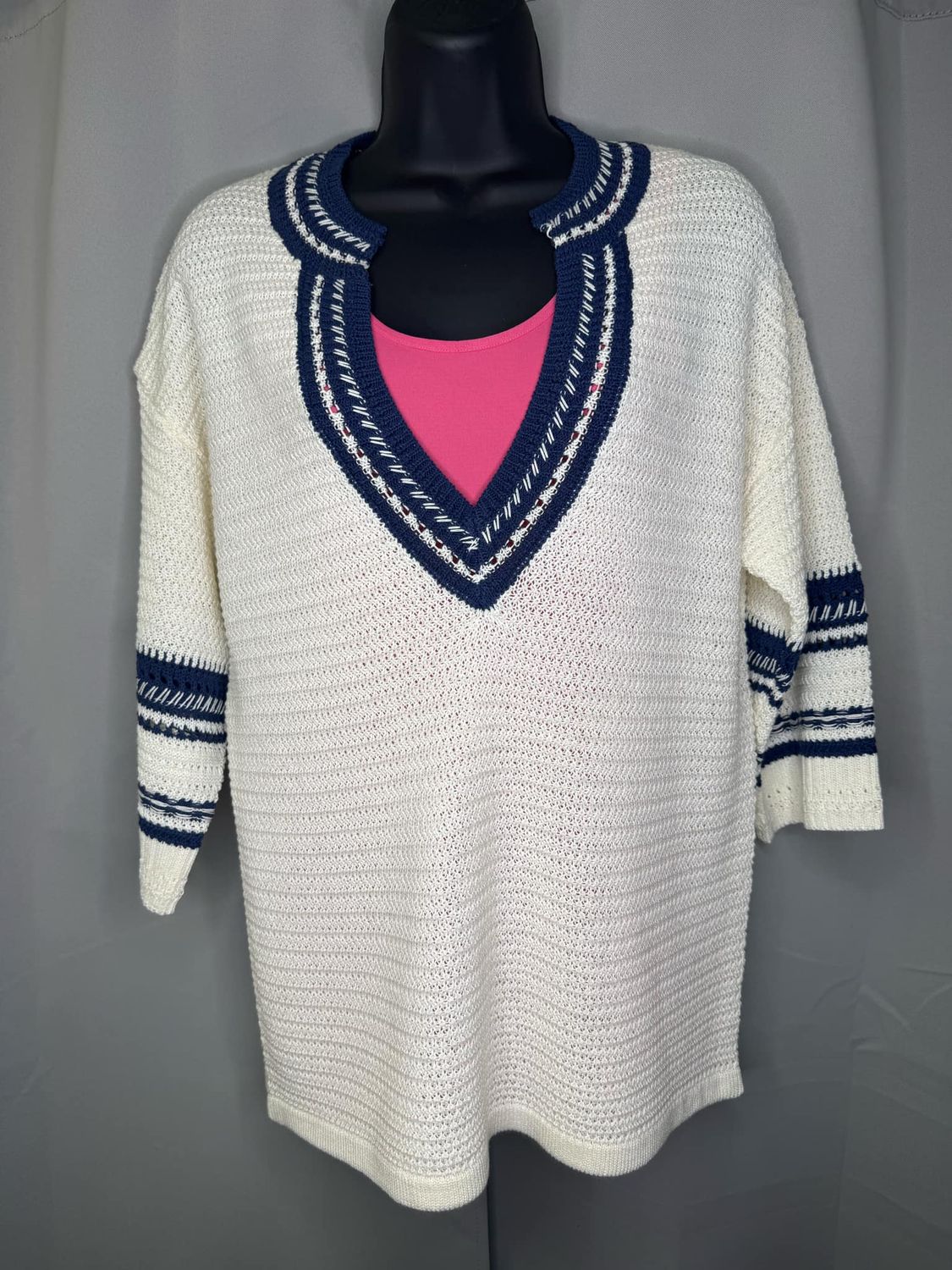 Nautical V-Neck Sweater