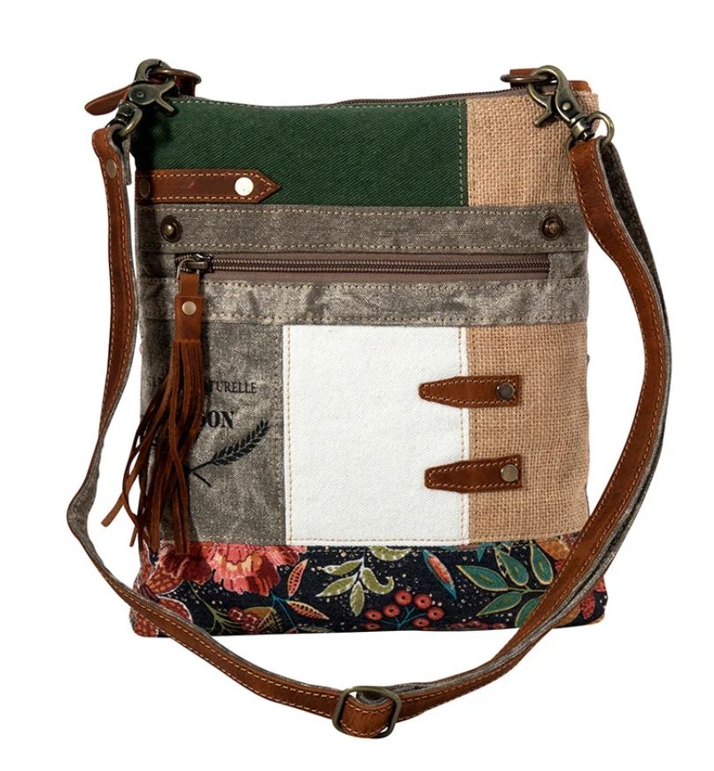 Boulangerie Floral Trim Crossbody Bag
