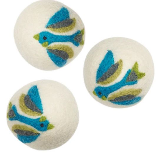 Wool Dryer Balls (Set of 3), Color: Sparrow WDB Multi