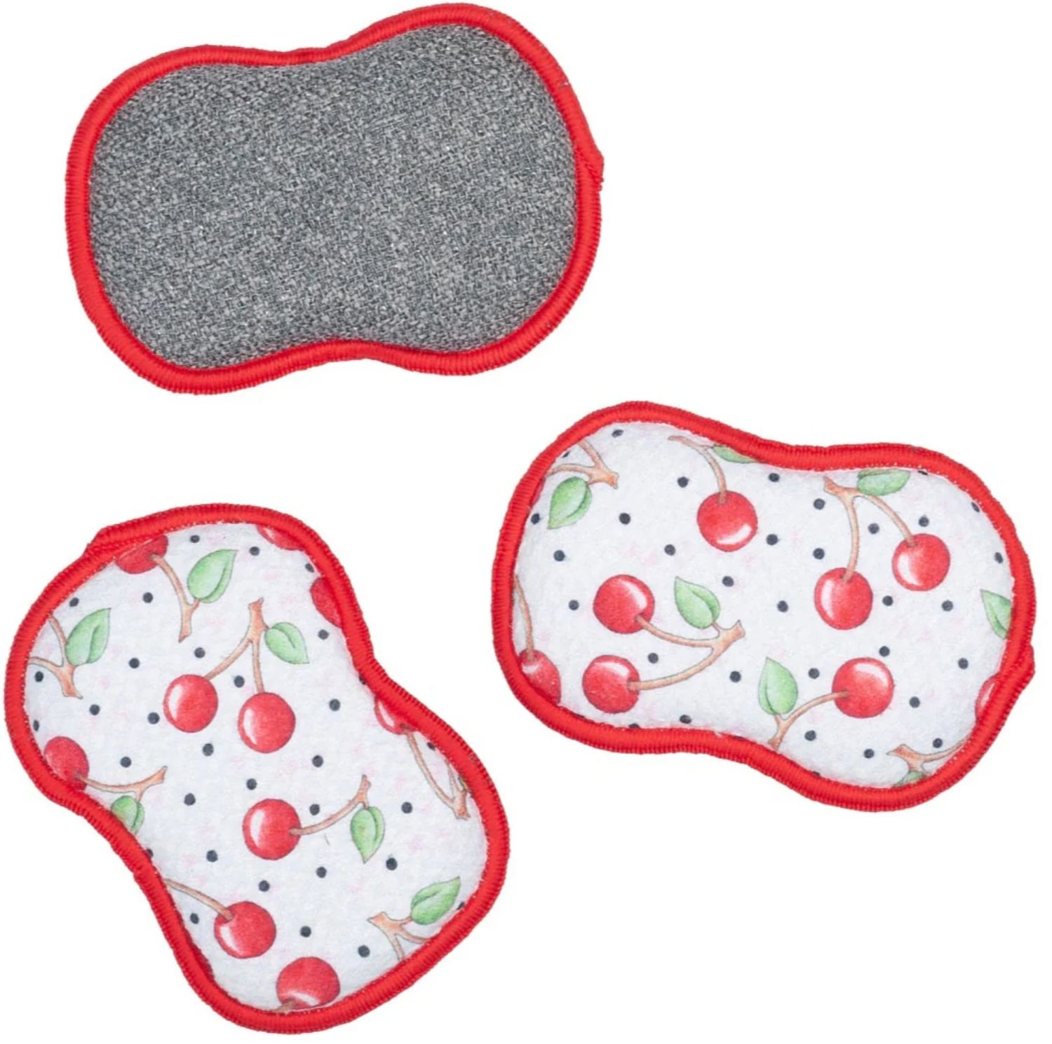 Re:usable Sponges Set of 3, Color: ME Cherry Harvest- Red