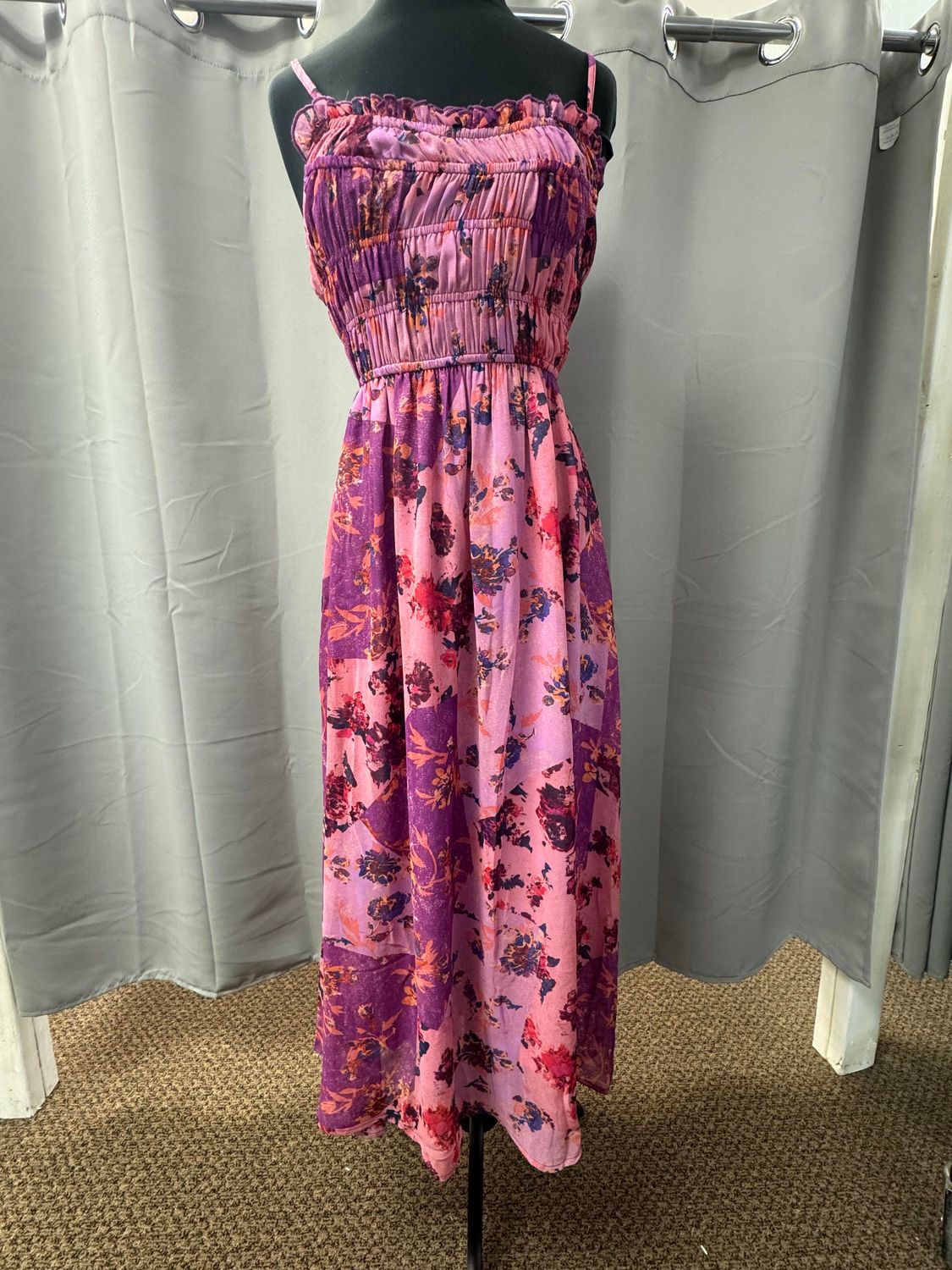 Bold &amp; Billowy Chiffon Dress, Color: Grape, Size: Small
