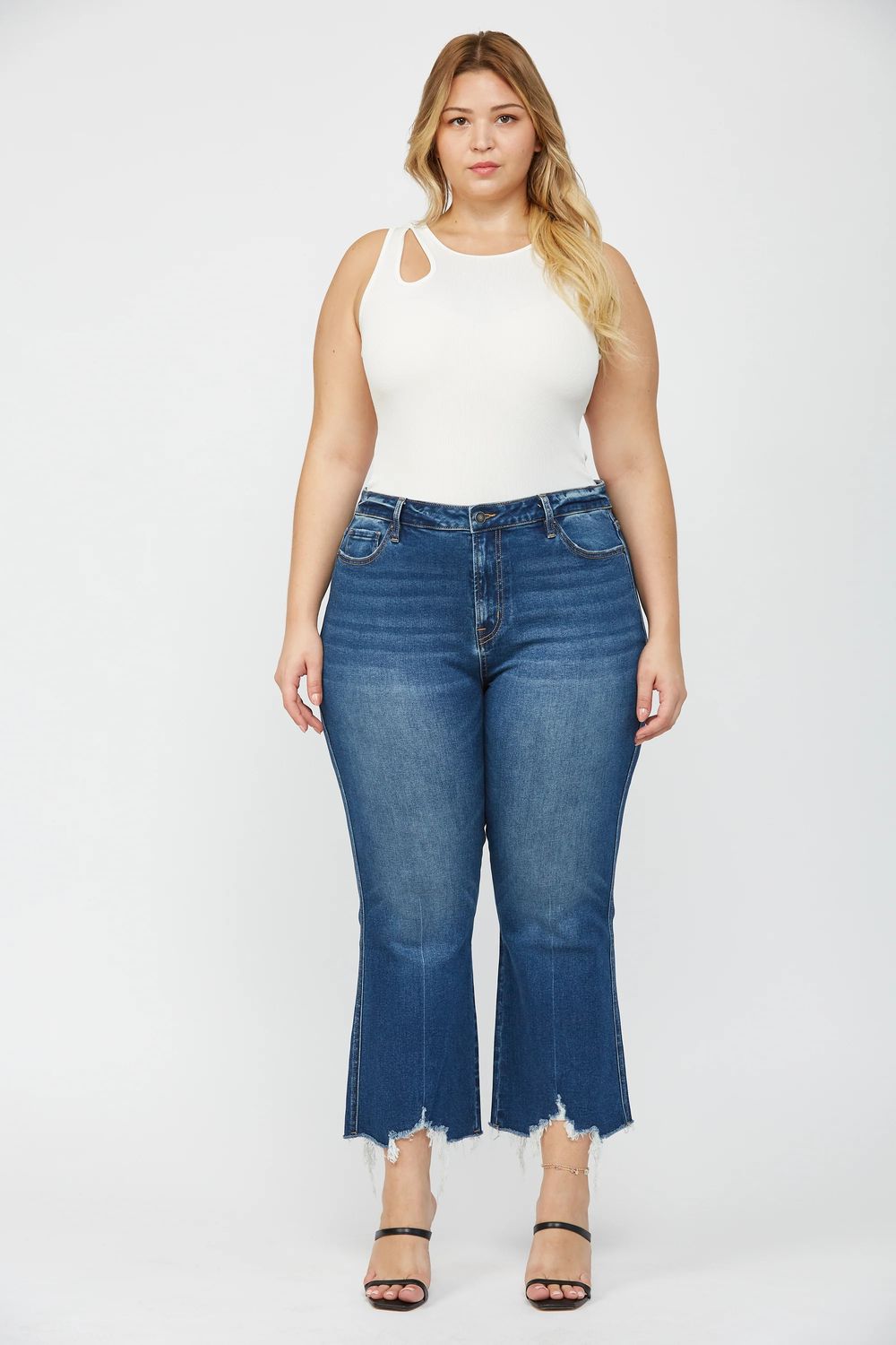 HR Crop Flare Uneven Hem (MXP-F388DK)