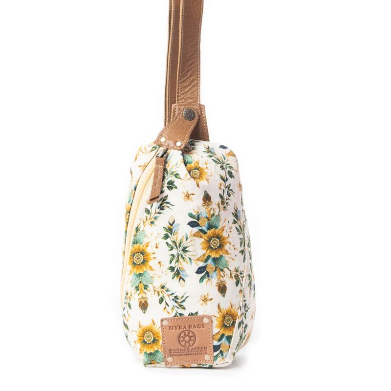 Oasis Blooms Fanny Back Bag in Brown &amp; White