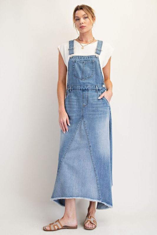 Washed Jumpsuit Denim Dress