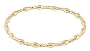 Harmony Sincerity Pattern 2mm Bead Bracelet - Gold