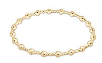 Classic Sincerity Pattern 4mm Bead Bracelet - Gold