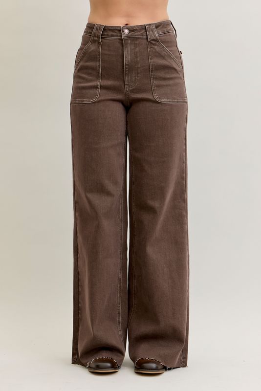 HW Retro Wide Yarn Dyed Front Patch Pkts - BROWN(881008)
