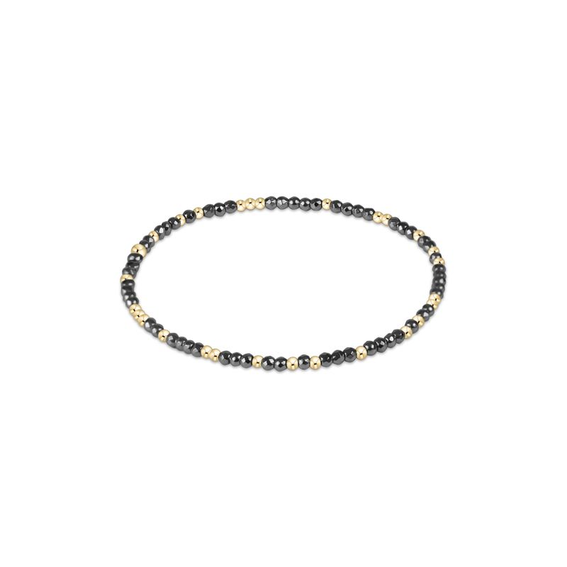 Hope Unwritten Silver Faceted Hematite 2mm Bead Bracelet