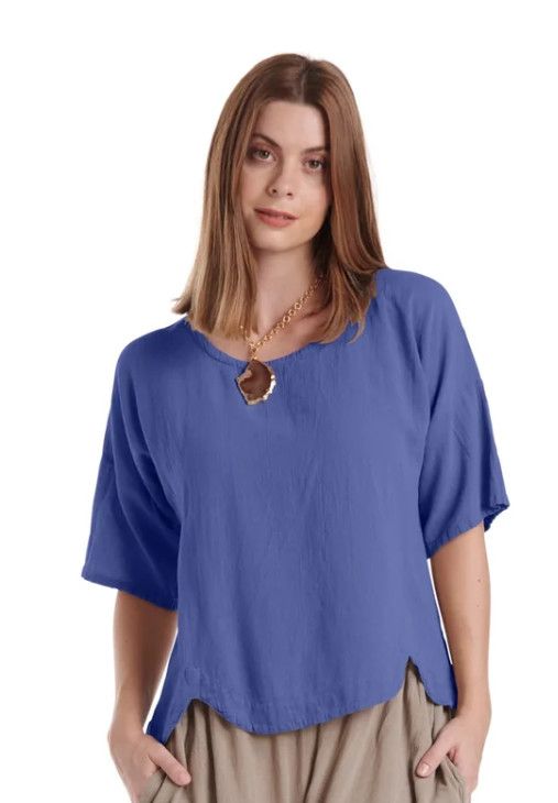 Scallop Blouse, Size: 1, Color: Lily