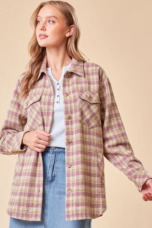 Checkered Button Down Shacket