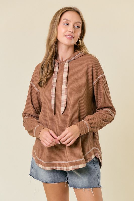 Waffle Knit Hoodie