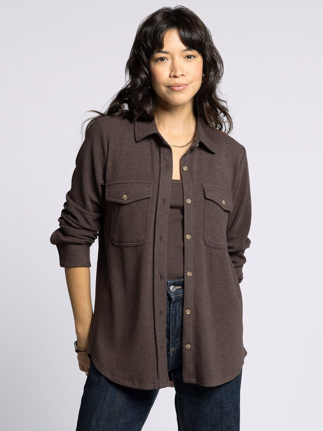Cassain Shirt, Color: Coffee Bean, Size: Small