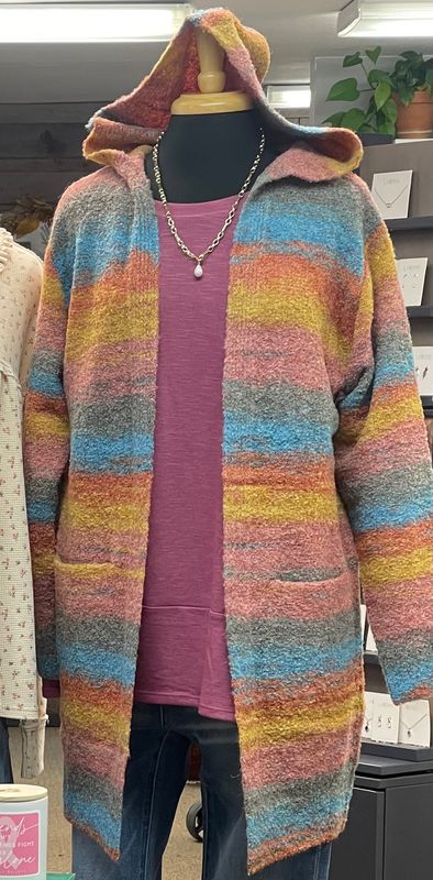 Rainbow Long Cardi