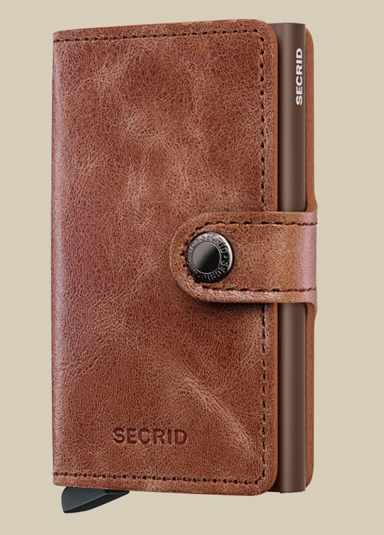 Miniwallet Vintage Cognac-Brown