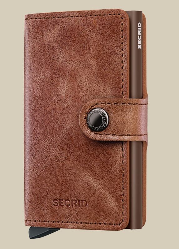 Miniwallet Vintage Cognac-Brown