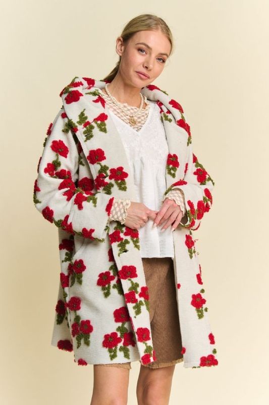 Garden Floral Hoodie Coat Jacket
