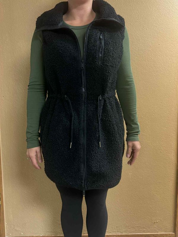 Black Teddy Sherpa Vest