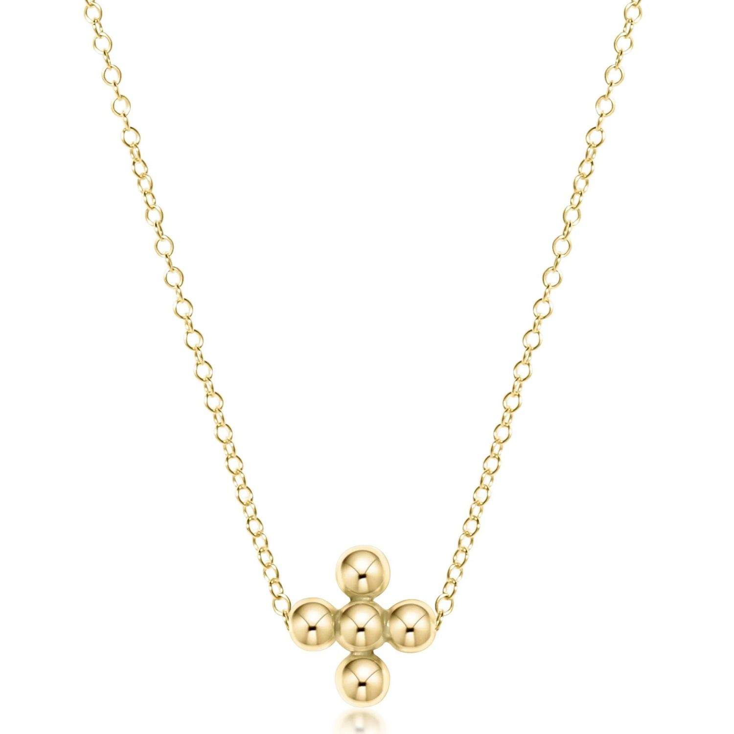 16" Necklace Gold - Signature Cross Gold 3mm