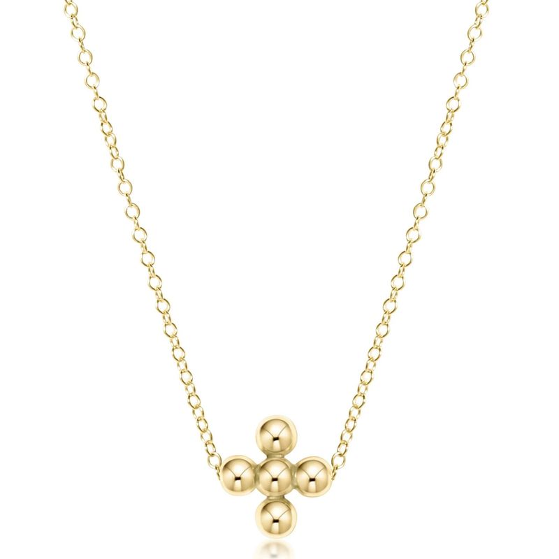16" Necklace Gold - Signature Cross Gold 3mm