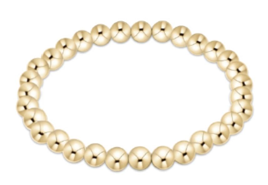 Classic Gold 6mm Bead Bracelet