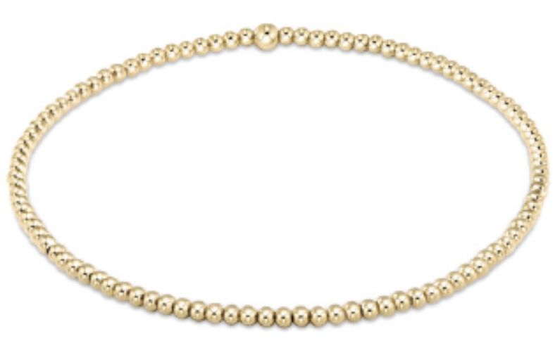 Classic Gold 2mm Bead Bracelet